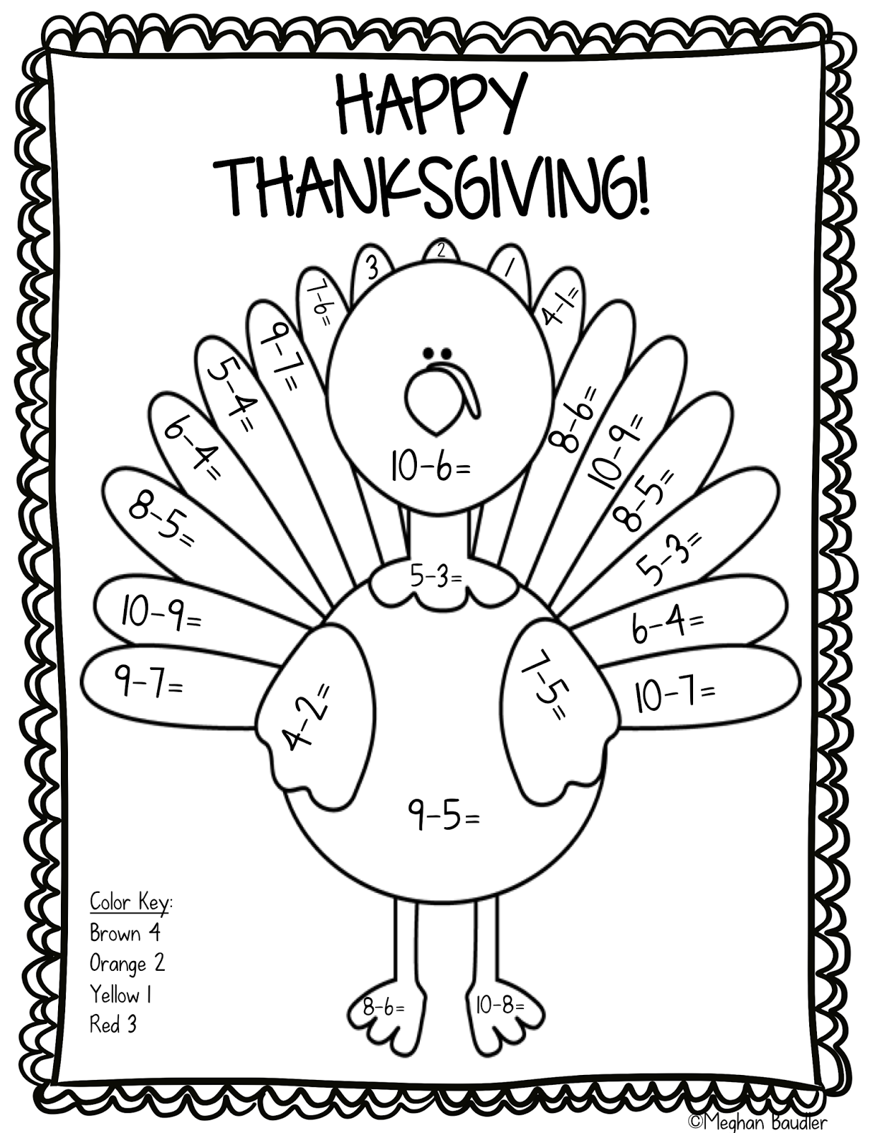 17 Printable Color By Number Turkey KittyBabyLove 17 Printable Color By Number Turkey KittyBabyLove