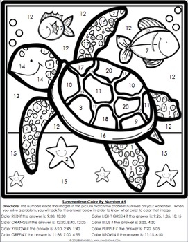 2nd Grade End Of The Year Math Review Color By Number 2nd Grade End Of The Year Math Review Color By Number