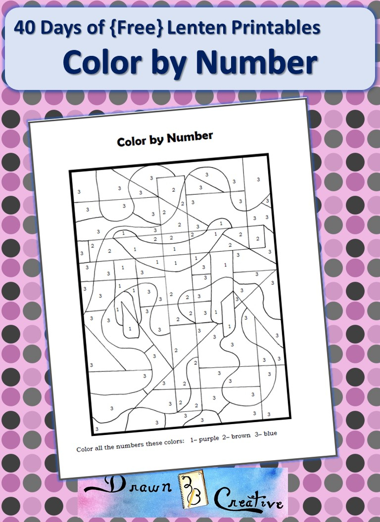 40 Days Of Free Lenten Printables Color By Number 