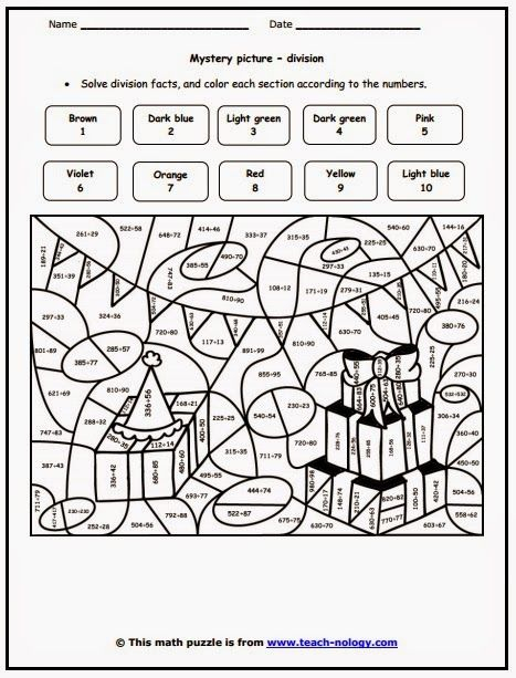 6th Grade Color Sheets Involving Dividing Saferbrowser 