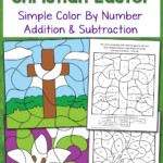 Christian Easter Color By Number Worksheets Mamas