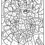 Color By Letter Reindeer And Other Coloring Pages