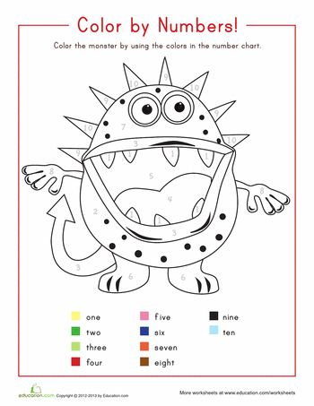 Color By Number 1 10 Kindergarten Colors Kindergarten Color By Number 1 10 Kindergarten Colors Kindergarten