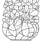 Color By Number Flowers Adults Coloring Pages Printable