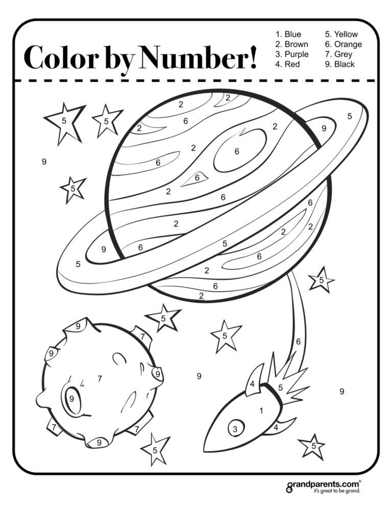 Color By Number Space Worksheet Actividades Espaciales