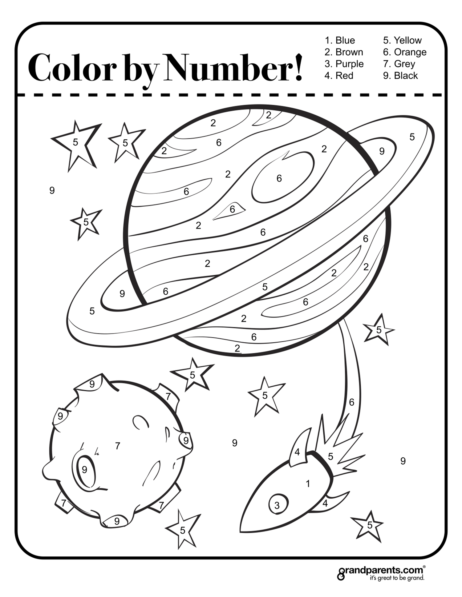 Color By Number Space Worksheet Actividades Espaciales 