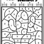 Color By Number To 5 Numbers Preschool Teaching Numbers