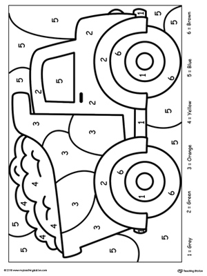 Color By Number Truck MyTeachingStation Color By Number Truck MyTeachingStation