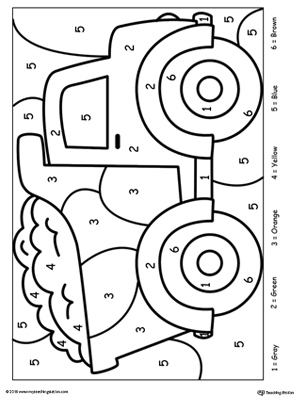 Color By Number Truck MyTeachingStation