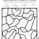 Color By Number Valentine s Day Preschool Worksheets