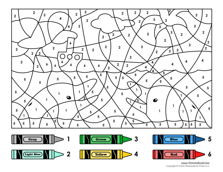 Color By Numbers 2 Tim s Printables