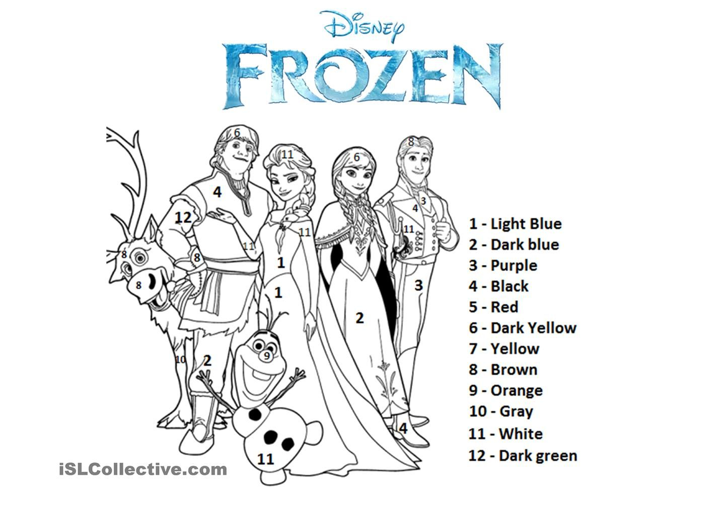 Color By The Number Frozen Kolka Color By The Number Frozen kolka