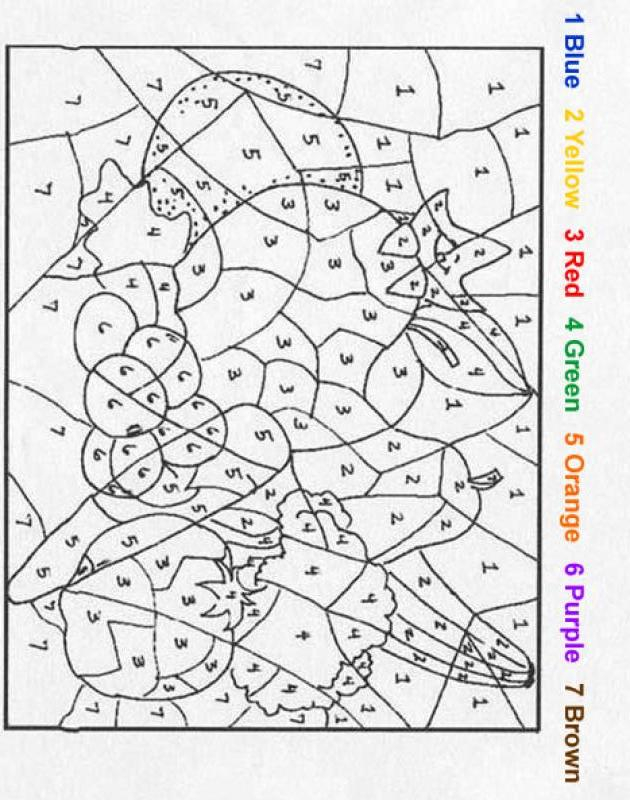 Coloring Pages Color By Number Printables Mosaic Hidden 