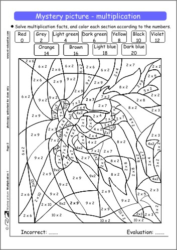 Coloring Pages Multiplication Coloring Sheets On Mystery 