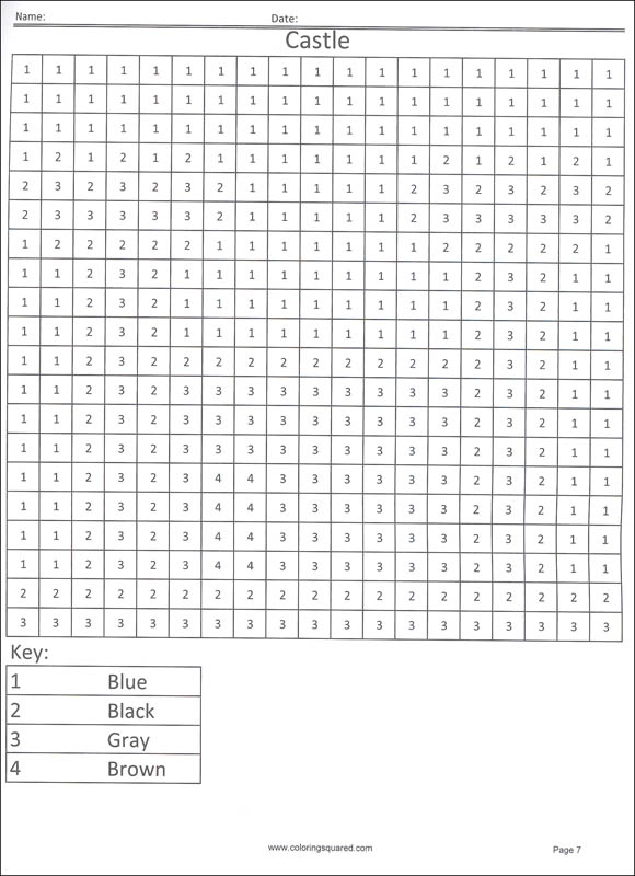 Coloring Squared Color By Number Coloring Squared Common 