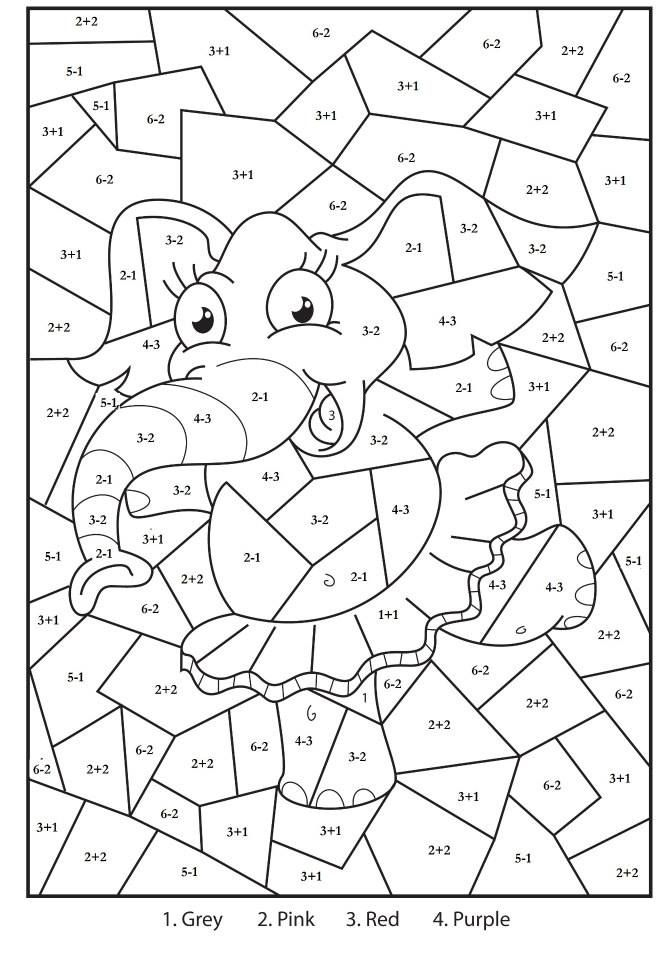 Colour By Maths Math Coloring Math Coloring Worksheets 