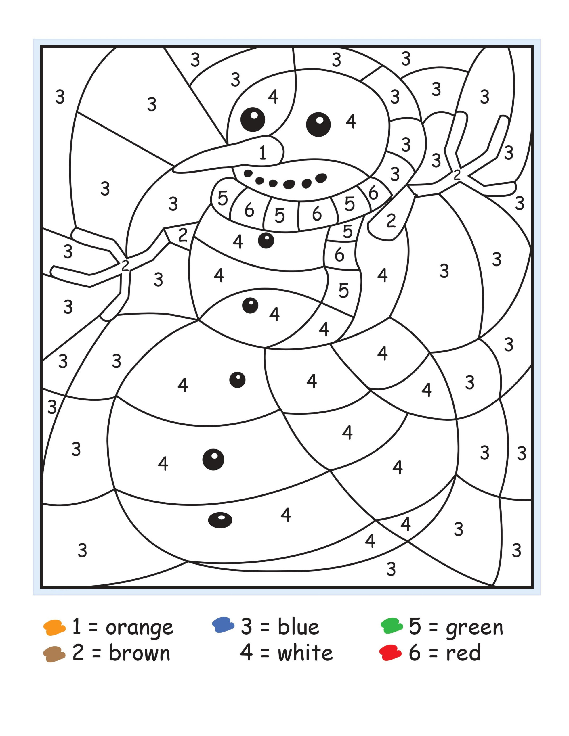 Easy Color By Number For Preschool And Kindergarten