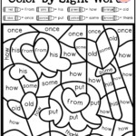 Free Color By Code Sight Words First Grade First Grade