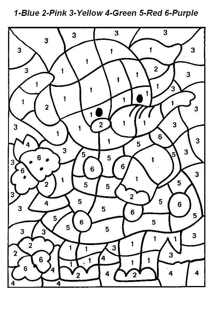 Free Printable Color By Number Coloring Pages Best 