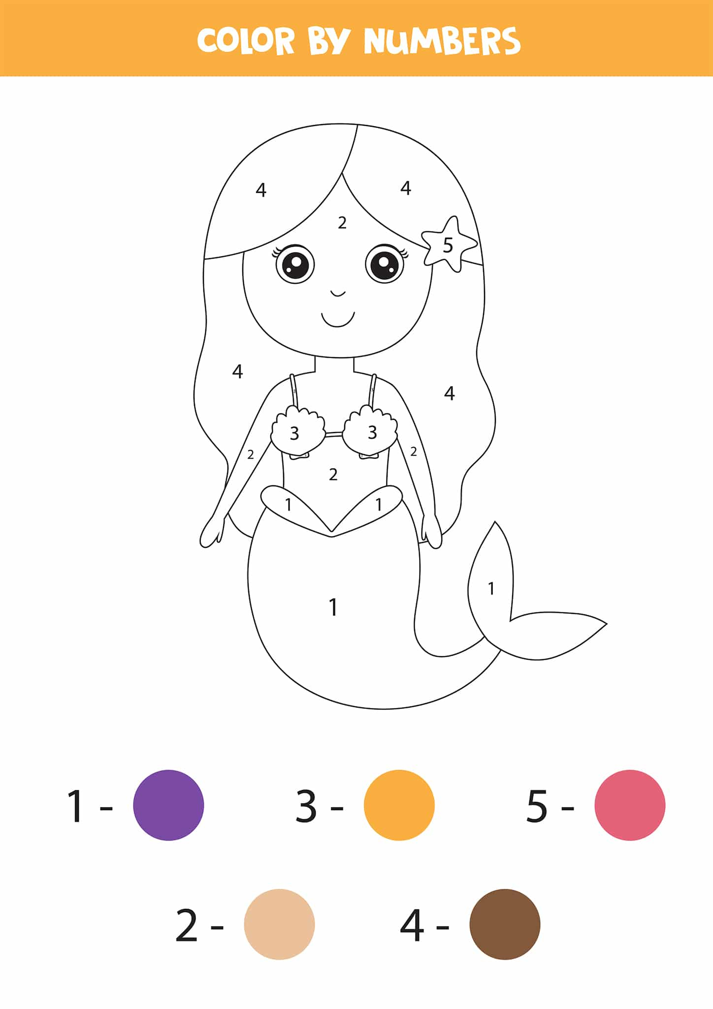 Free Printable Color By Number Worksheets For Kindergarten 