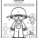 FREEBIE Scarecrow Color By Number By Laurie Gibbons TpT