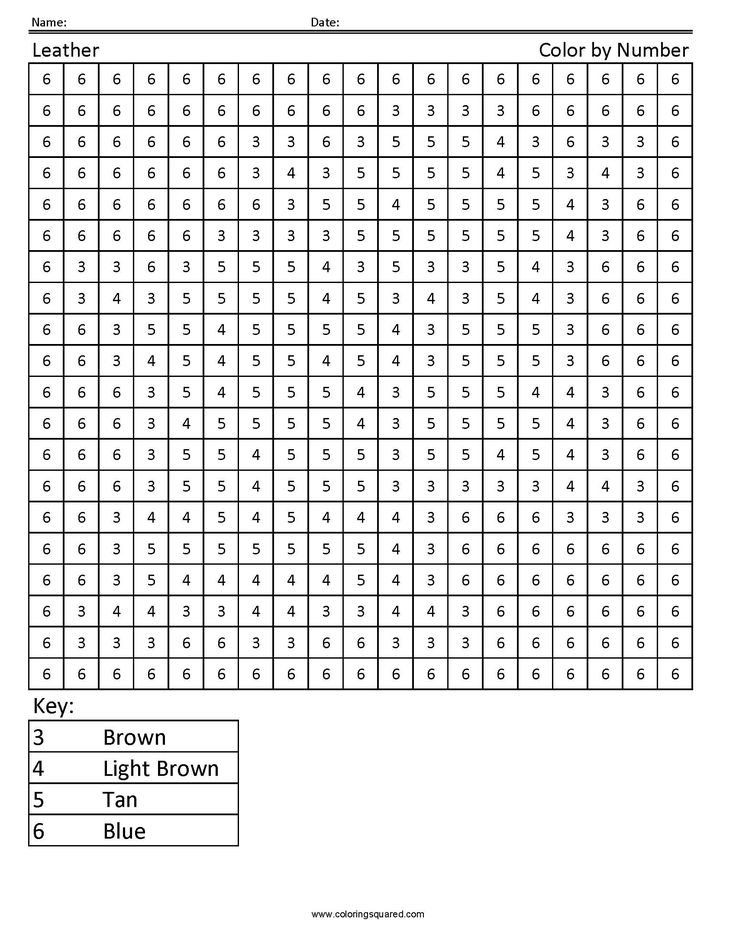 Leather Strips Color By Number Coloring Squared