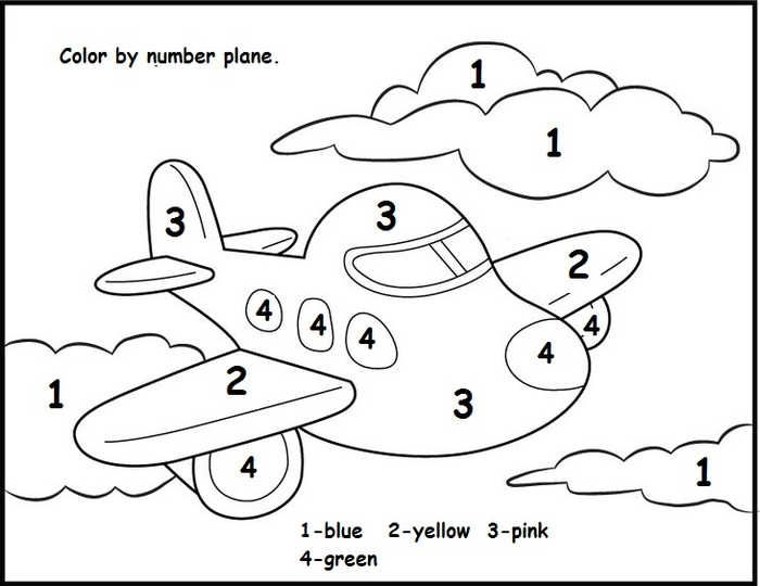 Math Coloring Pages For Kids Numbers Preschool Color 