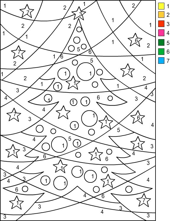 Nicole s Free Coloring Pages CHRISTMAS Color By Number 