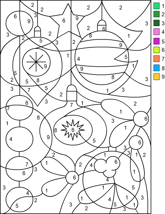 Nicole s Free Coloring Pages CHRISTMAS Color By Number
