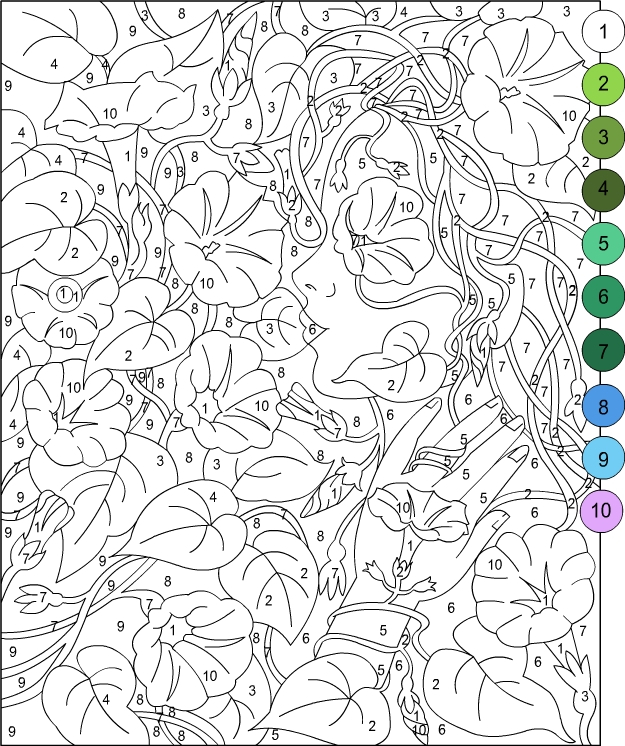 Nicole s Free Coloring Pages COLOR BY NUMBER 