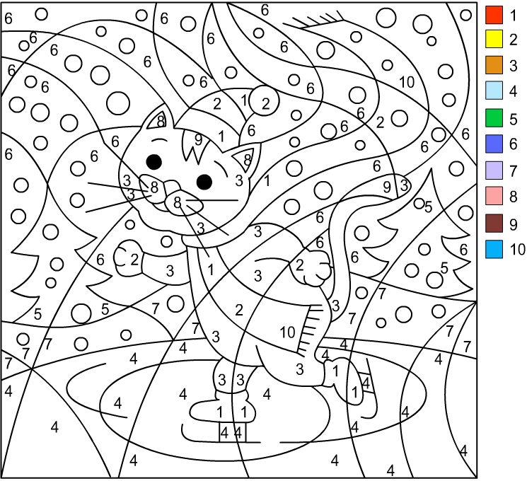 Nicole s Free Coloring Pages WINTER Color By Number