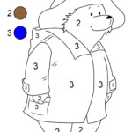 Paddington Bear By Number Coloring Pages Printable