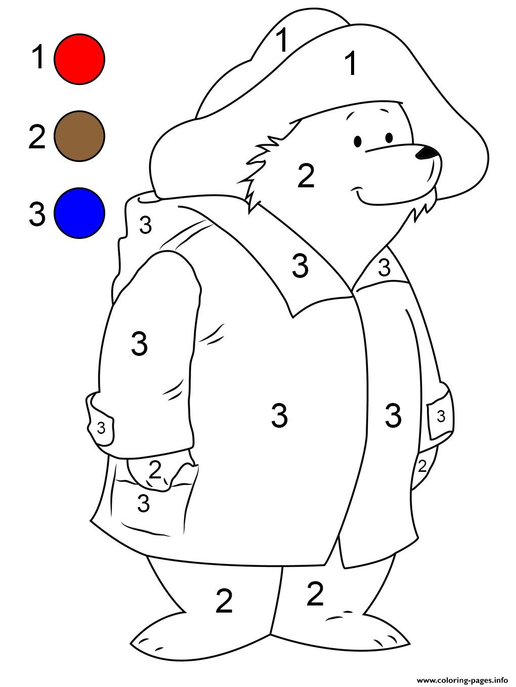 Paddington Bear By Number Coloring Pages Printable Paddington Bear By Number Coloring Pages Printable