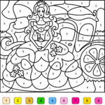 Princess Color By Number Free Online Coloring Coloring