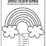 Spring Color By Number Rainbow The Keeper Of The Memories