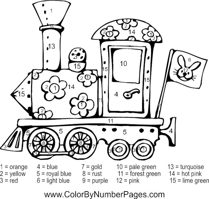 Train Color By Number Page Fall Coloring Pages Coloring 