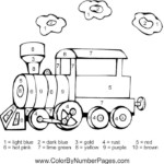 Train Color By Number Page With Images Colorful