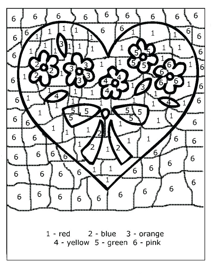 Valentines Color By Number Best Coloring Pages For Kids