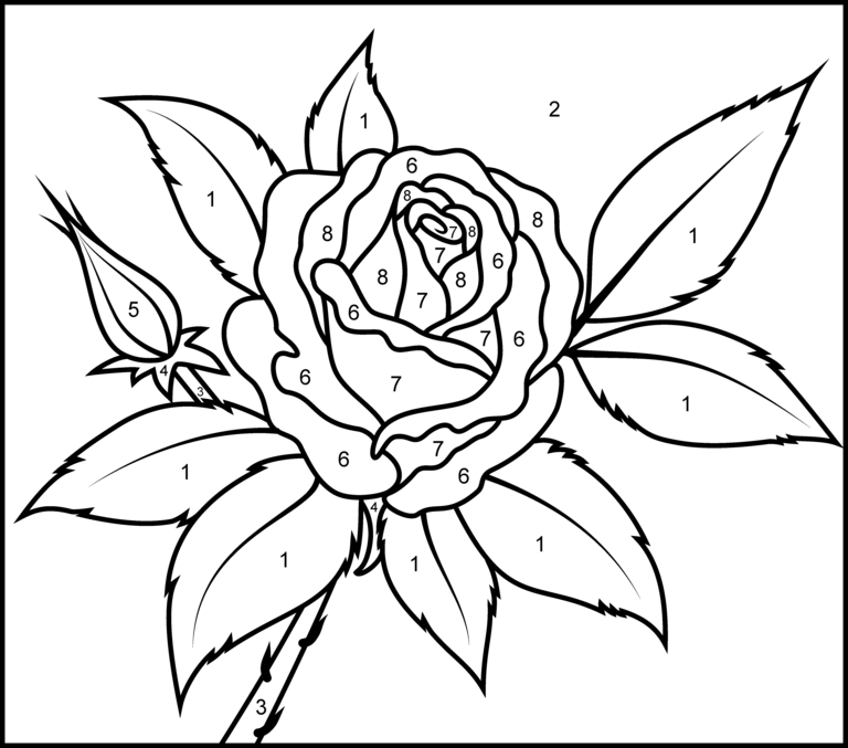 Valentines Color By Number Best Coloring Pages For Kids