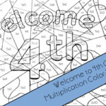 Welcome To Fourth Grade Multiplication Color by Number By