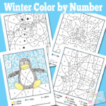 Winter Color By Numbers Worksheets Itsybitsyfun