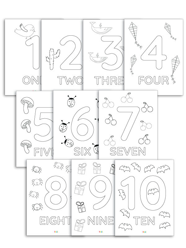 1 10 Printable Numbers Coloring Pages YES We Made This