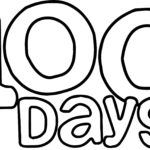 100 Days Text Coloring Page Wecoloringpage