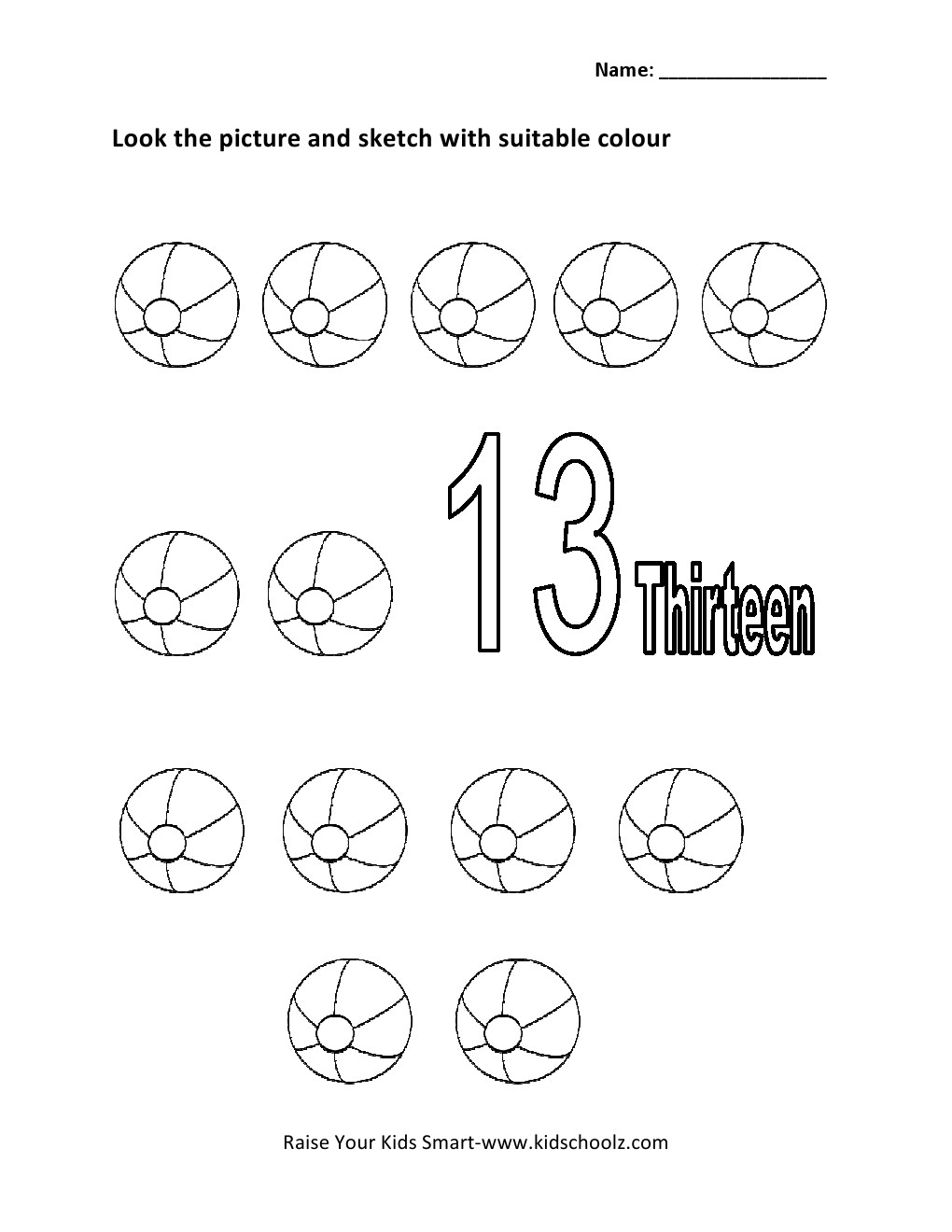 11 Best Images Of 13 Tracing Worksheets Trace Number 13 