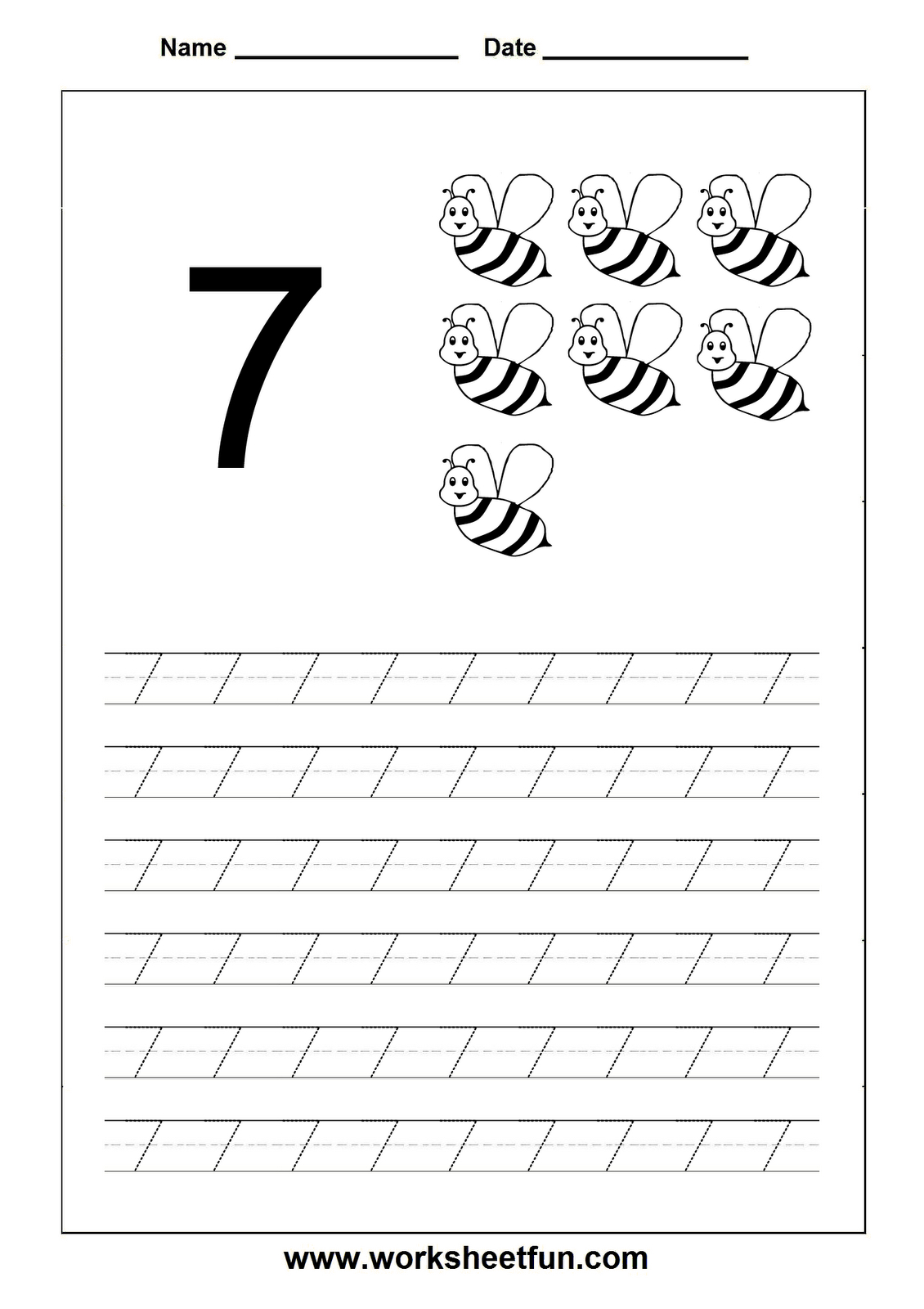 15 Best Images Of Number 7 Worksheets For Pre K Number 7 