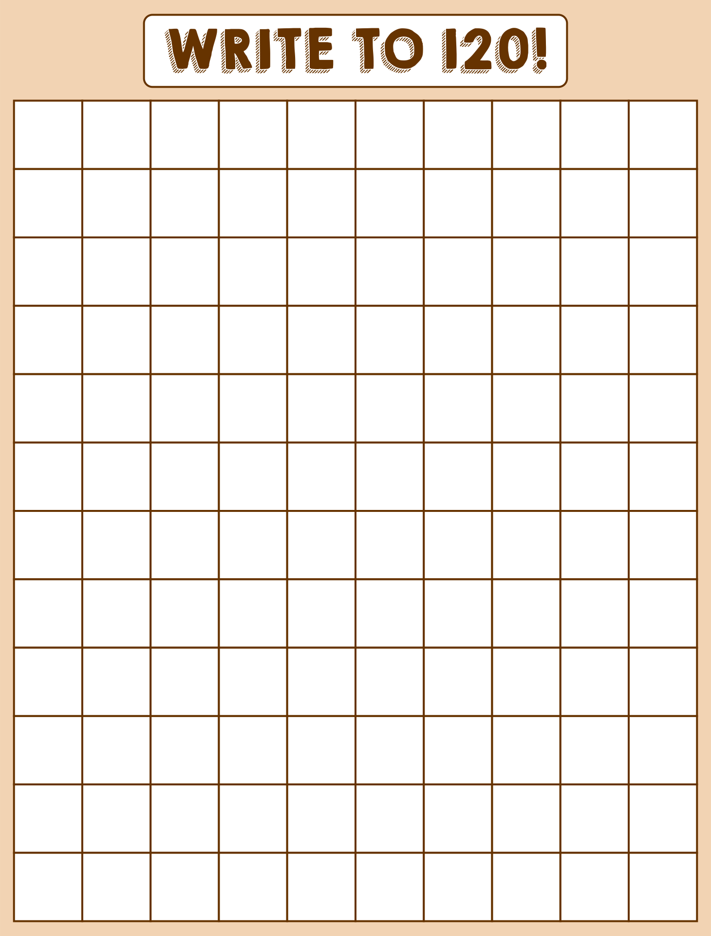 6 Best Printable Blank Chart 1 120 Printablee