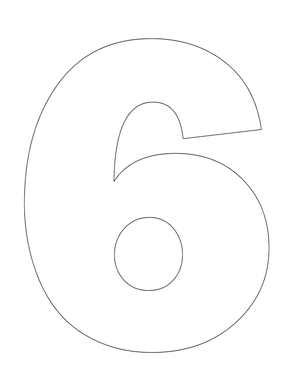 7 Best Large Printable Number 6 Printablee