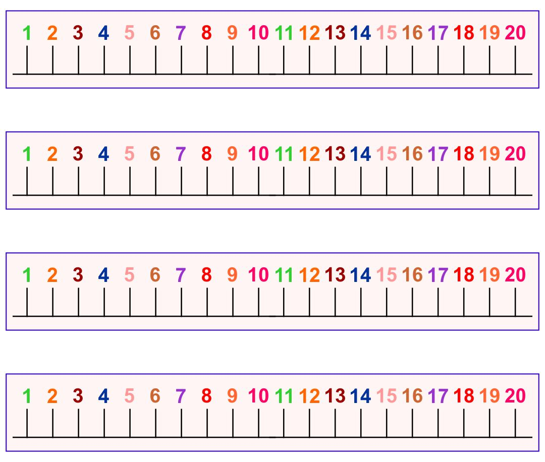 8 Best Kindergarten Number Line Printable 0 20 