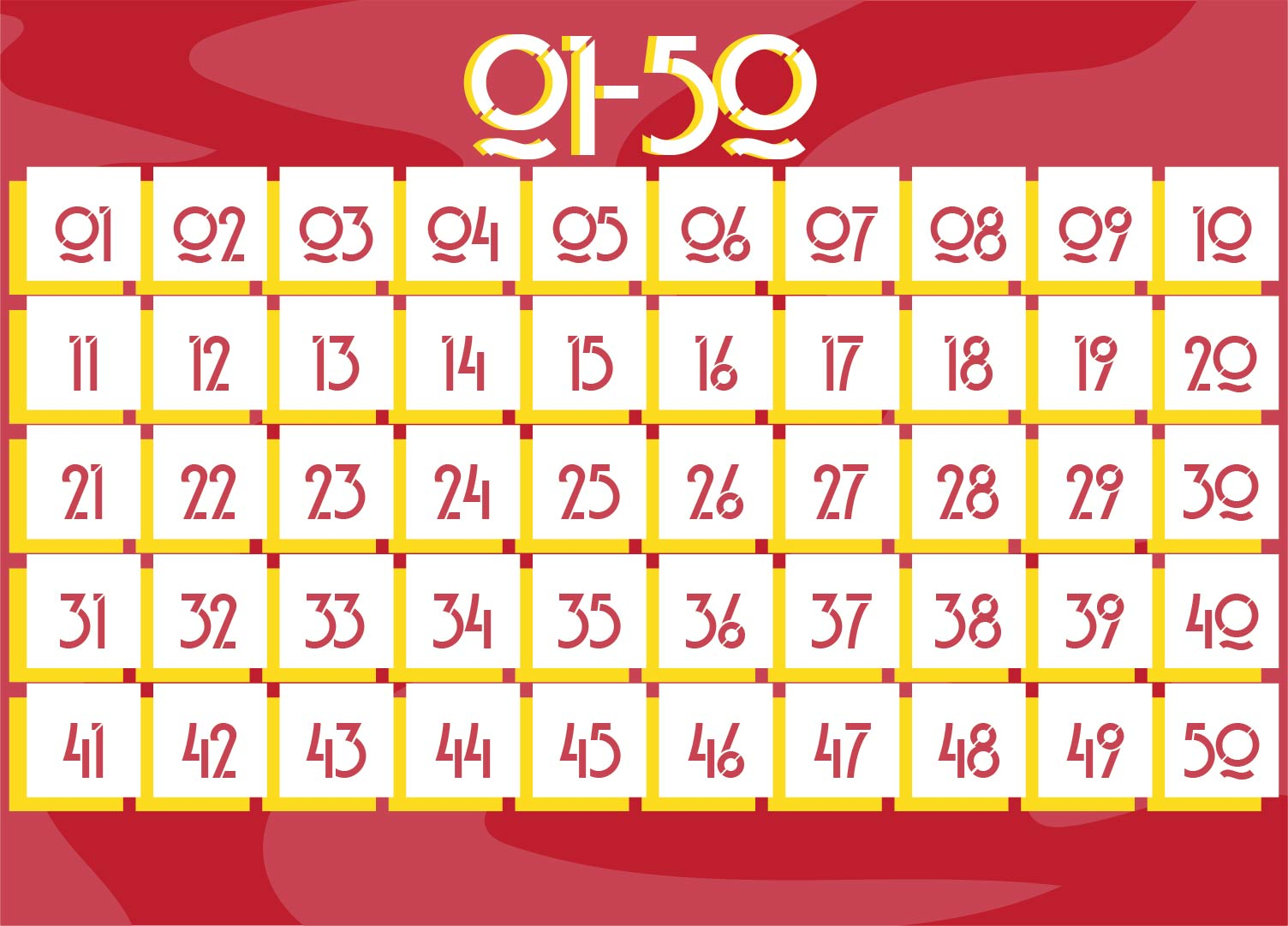 9 Best Printable Numbers 1 50 Printablee