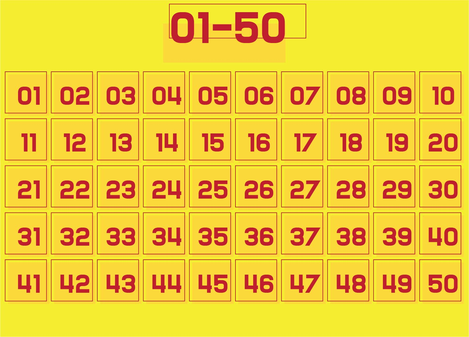 9 Best Printable Numbers 1 50 Printablee